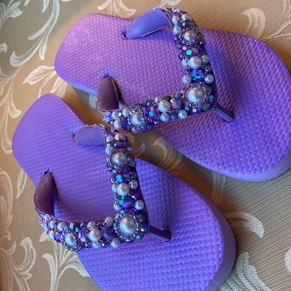 🌸 BEADED FLIP FLOP SANDALS - Picture 6 of 8